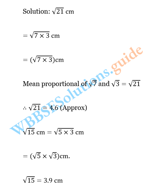 WBBSE Solutions For Class 10 Maths Chapter 21 Determination Of Mean Proportional 1