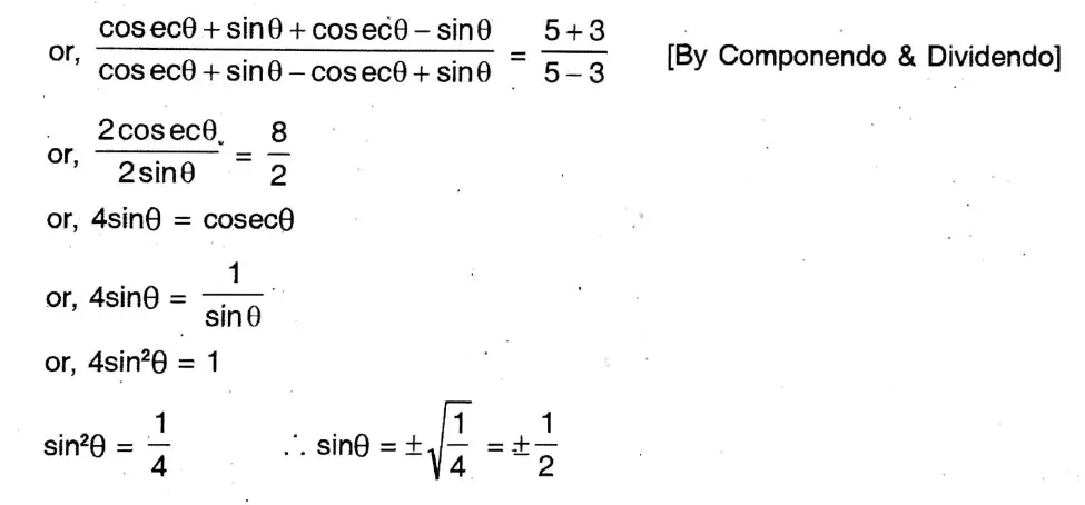 WBBSE Solutions For Class 10 Maths Chapter 23 Trigonometric Ratios And Trigonometric Identities 7