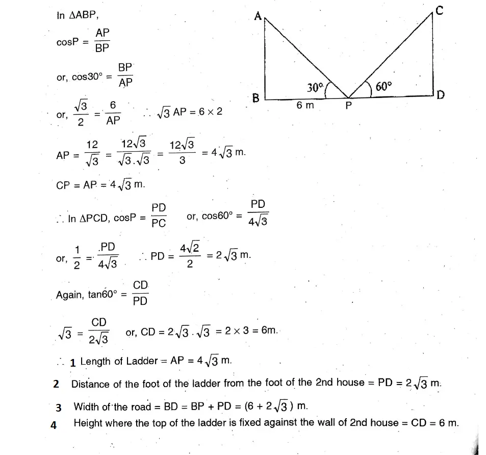 WBBSE Solutions For Class 10 Maths Chapter 25Application Of Trigonometric Ratios Heights & Distances 17