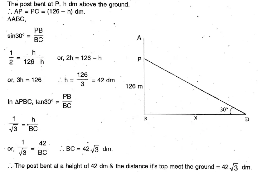 WBBSE Solutions For Class 10 Maths Chapter 25Application Of Trigonometric Ratios Heights & Distances 31