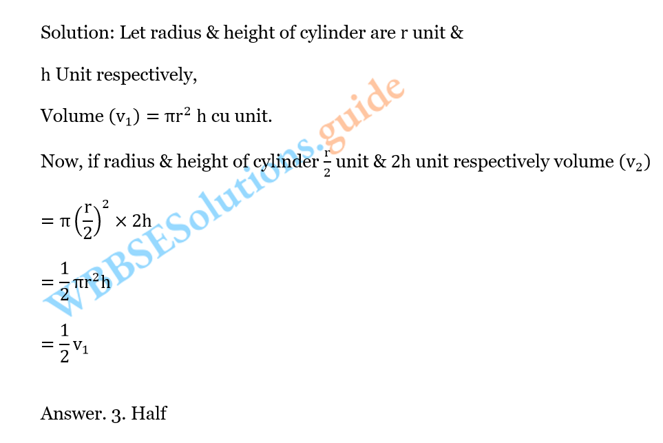 WBBSE Solutions For Class 10 Maths Chapter 8 Right Circular Cylinder 1