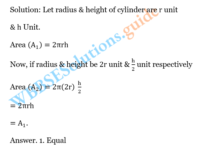 WBBSE Solutions For Class 10 Maths Chapter 8 Right Circular Cylinder 2