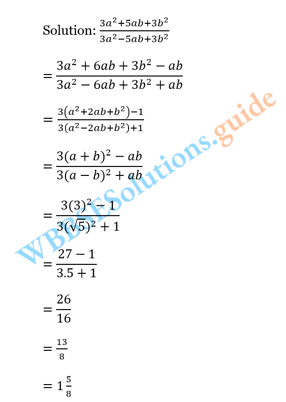 WBBSE Solutions For Class 10 Maths Chapter 9 Quadratic surd 7