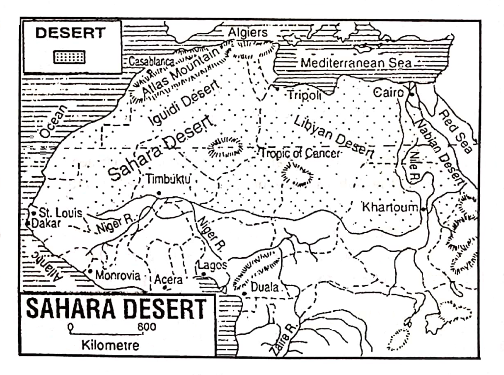 WBBSE Solutions For Class 7 Geography Chapter 10 Continent Of Africa Sahara Desert