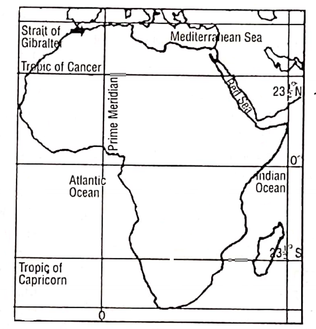 WBBSE Solutions For Class 7 Geography Chapter 10 Continent Of Africa Specific Location And Boundary Of Africa