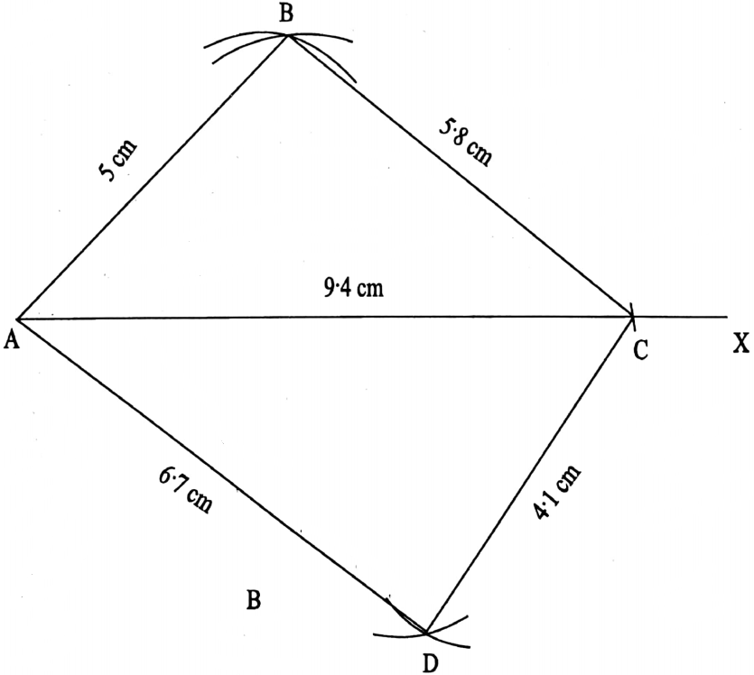 WBBSE Solutions For Class 7 Maths Geometry Chapter 8 Construction Of Quadrilateral Q1-2