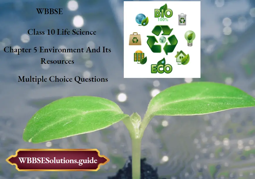 WBBSE Class 10 Life Science Chapter 5 Environment And Its Resources mcqs