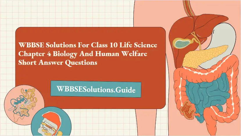 WBBSE Solutions For Class 10 Life Science Chapter 4 Biology And Human Welfare Short Answer Questions 