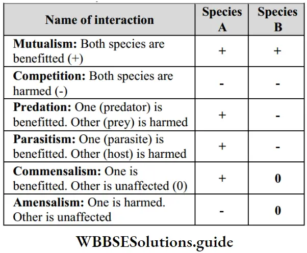 NEET Biology Class 12 Organisms And Populations Name Of Interaction And Species