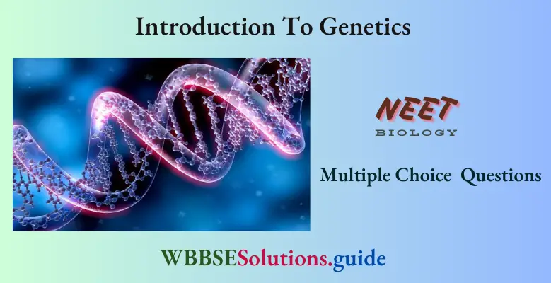 NEET Biology Introduction To Genetics Multiple Choice Question And Answers