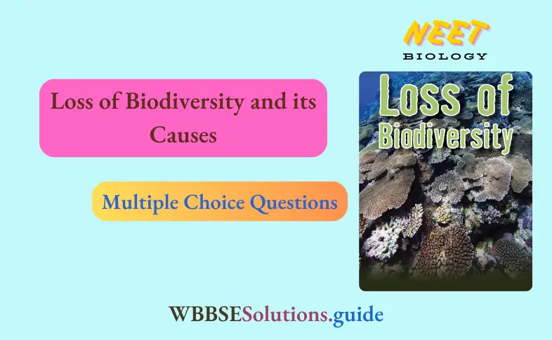 NEET Biology Loss of Biodiversity and its Causes Multiple Choice Question And Answers