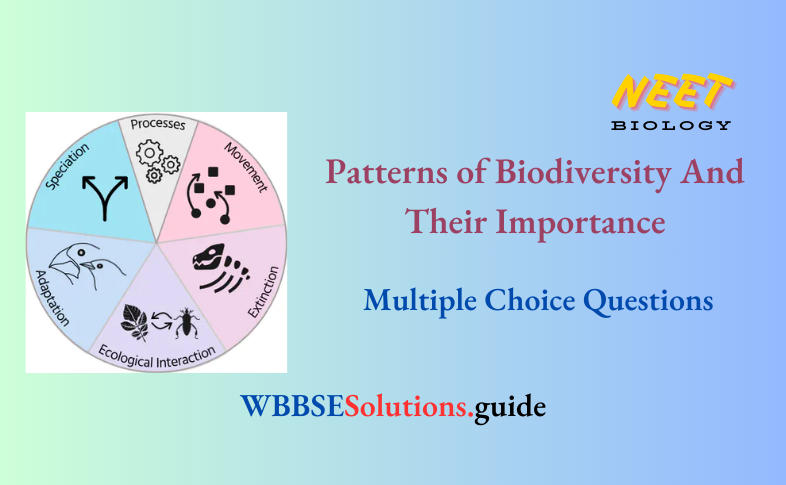 NEET Biology Patterns of Biodiversity And Their Importance Multiple Choice Question And Answers