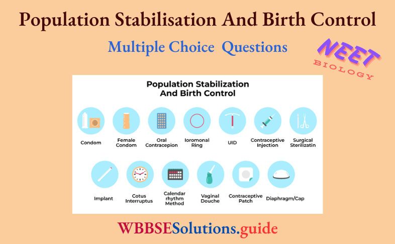 NEET Biology Population Stabilisation And Birth Control Multiple Choice Question And Answers