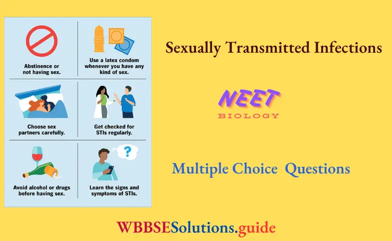 NEET Biology Sexually Transmitted Infections Multiple Choice Question And Answers