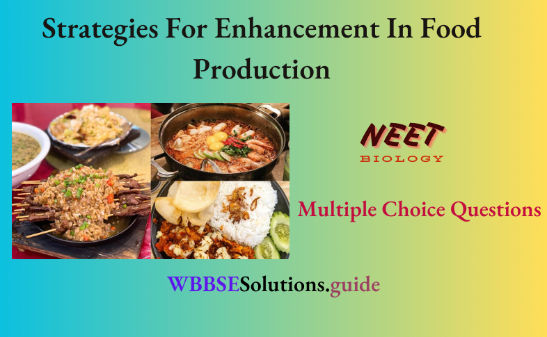 NEET Biology Strategies For Enhancement In Food Production Miscellaneous Multiple Choice Question And Answers