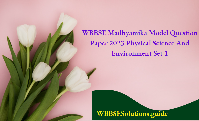 WBBSE Madhyamika Model Question Paper 2023 Physical Science And Environment Set 1