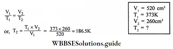 WBBSE Solutions For Class 10 Physical Science And Environment Chapter 2 Behaviour Of Gases Charles law Pressure Is Constant