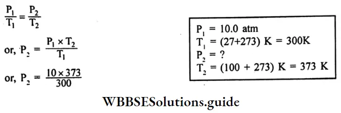WBBSE Solutions For Class 10 Physical Science And Environment Chapter 2 Behaviour Of Gases Gay Lussacs Law The Gas Are Heated