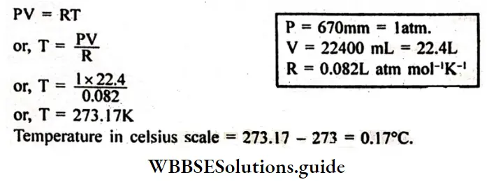 WBBSE Solutions For Class 10 Physical Science And Environment Chapter 2 Behaviour Of Gases Ideal Gas Equation For 1 Mole Of An Ideal Gas