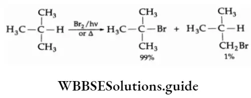 Basic chemistry Class 12 Chapter 10 Haloalkanes and Haloarenes The bromination of isobutane gives tert-butyl bromide as the major product.