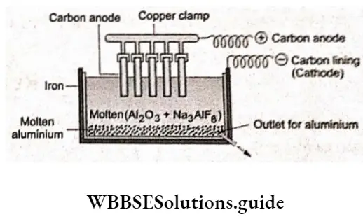 Basic chemistry Class 12 Chapter 6 Principles and Processes of Isolation of Elements Electrolytic cell for extraction of aluminium
