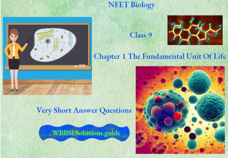 NEET Biology Class 9 Chapter 1 The Fundamental Unit of Life Very Short ...