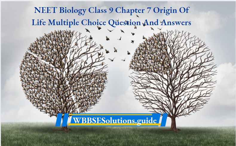 NEET Biology Class 9 Chapter 7 Origin Of Life Multiple Choice Question And Answers