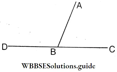 WBBSE Solution For Class 8 Chapter 6 Complementary Angles Supplementary Angles And Adjacent Angles ABC Lie On A Same Straight Line.
