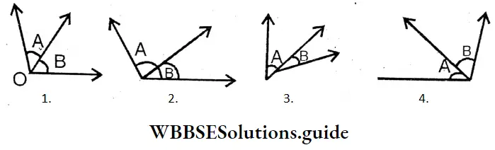 WBBSE Solution For Class 8 Chapter 6 Complementary Angles Supplementary Angles And Adjacent Angles Adjacent Angles