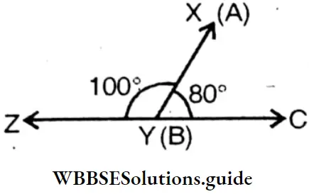 WBBSE Solution For Class 8 Chapter 6 Complementary Angles Supplementary Angles And Adjacent Angles It Is Seen That Segments YZ And BE Lie On The Same Straight Line BC