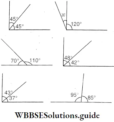 WBBSE Solution For Class 8 Chapter 6 Complementary Angles Supplementary Angles And Adjacent Angles Pair Of Angles Are Complementary