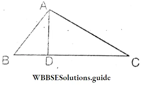 WBBSE Solutions Class 8 Chapter 20 Geometrical Proofs AD Perpendicular BC