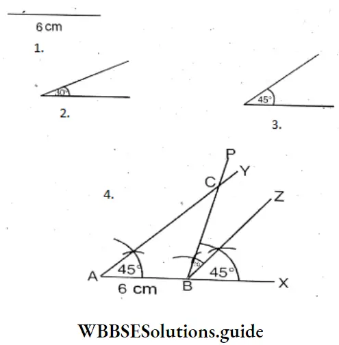 WBBSE Solutions Class 8 Chapter 21 Construction Of Triangles Measurement Of The Angles