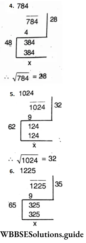 WBBSE Solutions For Class 6 Maths Chapter 18 Square Root Square Root By The Division Method-1