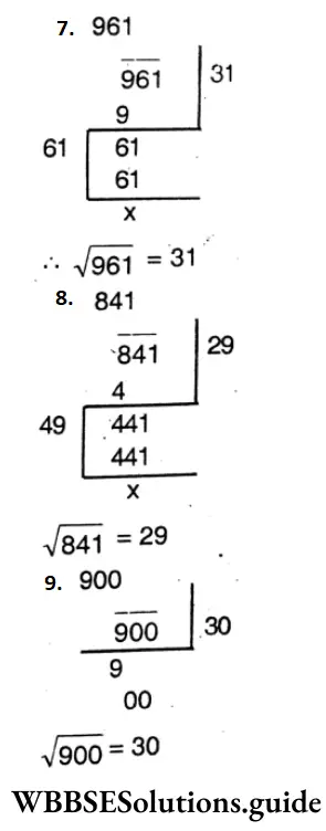 WBBSE Solutions For Class 6 Maths Chapter 18 Square Root Square Root By The Division Method-2