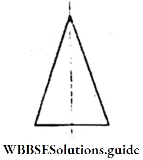 WBBSE Solutions For Class 6 Maths Chapter 23 Symmetry A Triangle Having 1 Line Of Symmetry