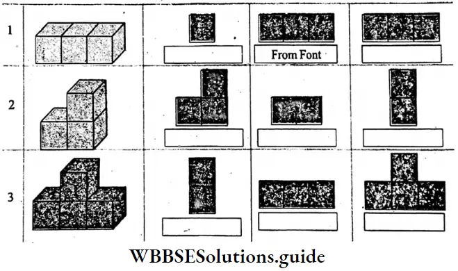 WBBSE Solutions For Class 6 Maths Chapter 24 Solids From Different Sides Perspective Plastic Cubes Putting Them Together Different Solid Shapes