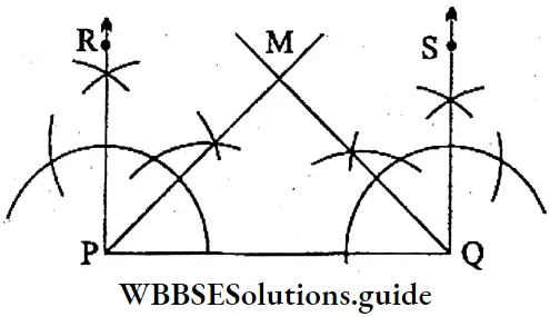 WBBSE Solutions For Class 6 Maths Chapter Chapter 22 Drawing Of Different Geometrical Figures A Line Segments PQ At Point P And Q Of PQ