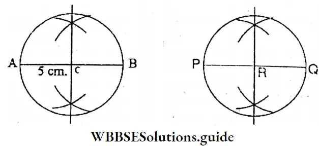 WBBSE Solutions For Class 6 Maths Chapter Chapter 22 Drawing Of Different Geometrical Figures Two Circles Diameters Are 5 cm And 7 cm