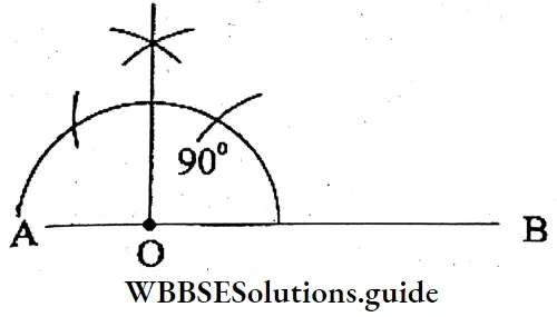 WBBSE Solutions For Class 6 Maths Chapter Chapter 22 Drawing Of Different Geometrical Figures Two Line Segments Perpendicular AB At O
