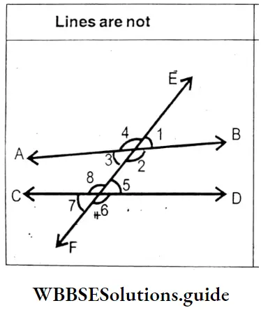 WBBSE Solutions For Class 7 Maths Chapter 13 Parallel Lines And Transversal Lines Are Not Parallel