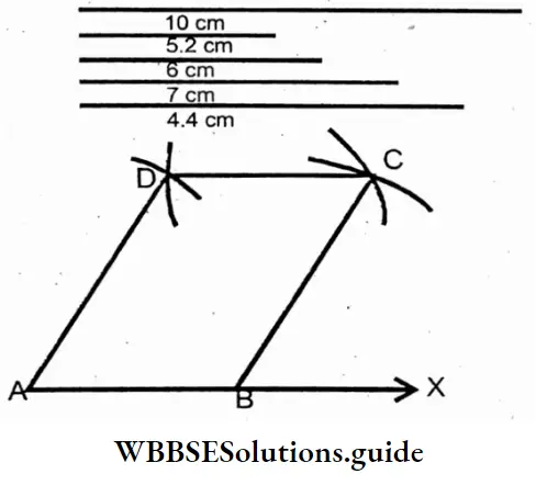 WBBSE Solutions For Class 7 Maths Chapter 21 Construction Of Quadrilateral Quadritateral Of ABCD