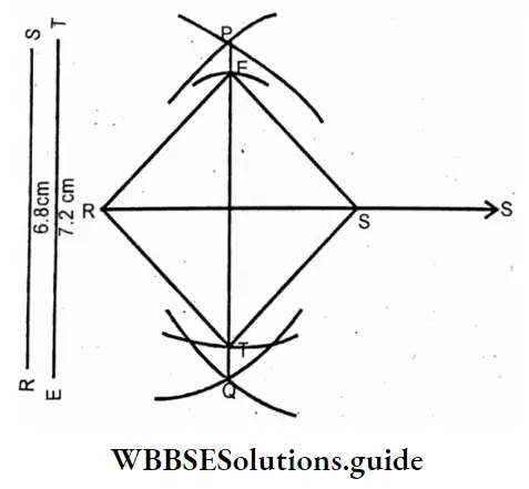 WBBSE Solutions For Class 7 Maths Chapter 21 Construction Of Quadrilateral Rhombus REST