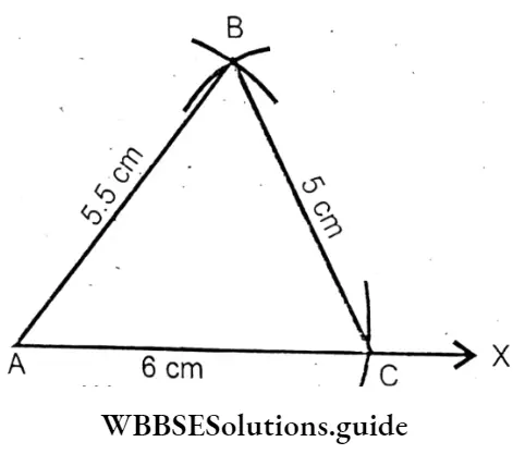 WBBSE Solutions For Class 7 Maths Chapter 8 Construction Of Triangles Line Segment AX Or Ray AX
