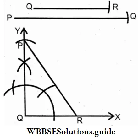 WBBSE Solutions For Class 7 Maths Chapter 8 Construction Of Triangles Ray QX And QR