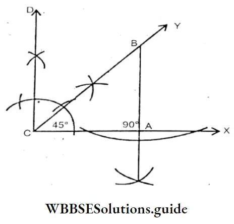 WBBSE Solutions For Class 7 Maths Chapter 8 Construction Of Triangles Right Angled Triangle ABC
