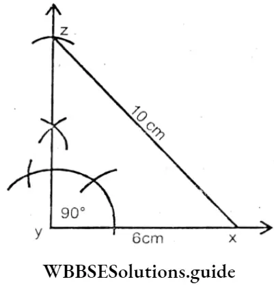 WBBSE Solutions For Class 7 Maths Chapter 8 Construction Of Triangles Right Angled Triangle XYZ