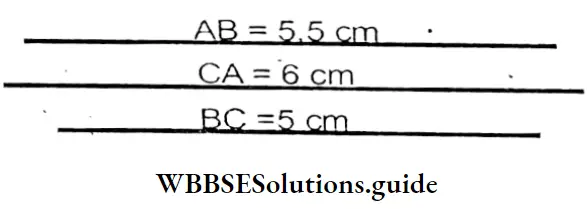 WBBSE Solutions For Class 7 Maths Chapter 8 Construction Of Triangles Triangle ABC