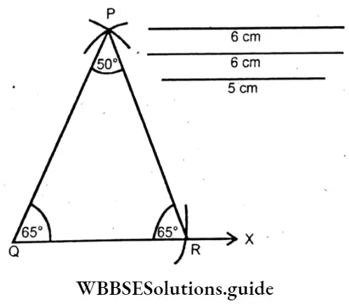 WBBSE Solutions For Class 7 Maths Chapter 8 Construction Of Triangles Triangle With PQR