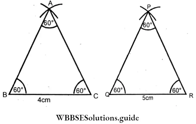 WBBSE Solutions For Class 7 Maths Chapter 9 Concept Of Congruency Similar Triangles